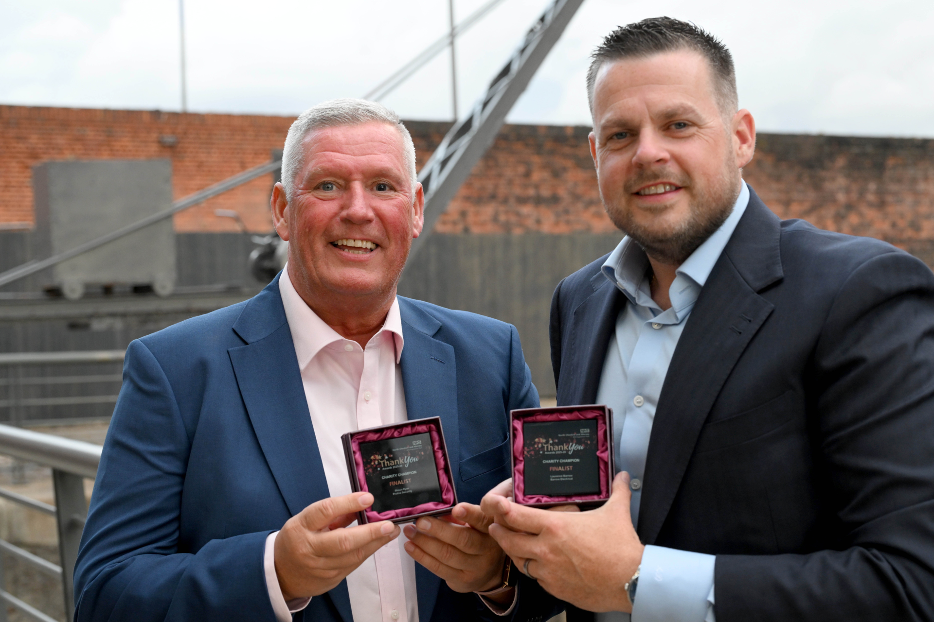 Laurence and Shaun with their highly commended awards