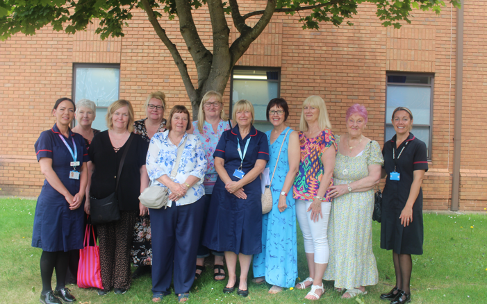 Buckley Street Independent Methodist Church trustees and maternity staff at Warrington Hospital.