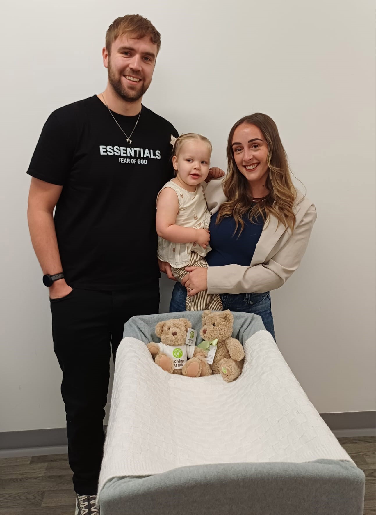 Liam and Chloe with their daughter Esmae Hope