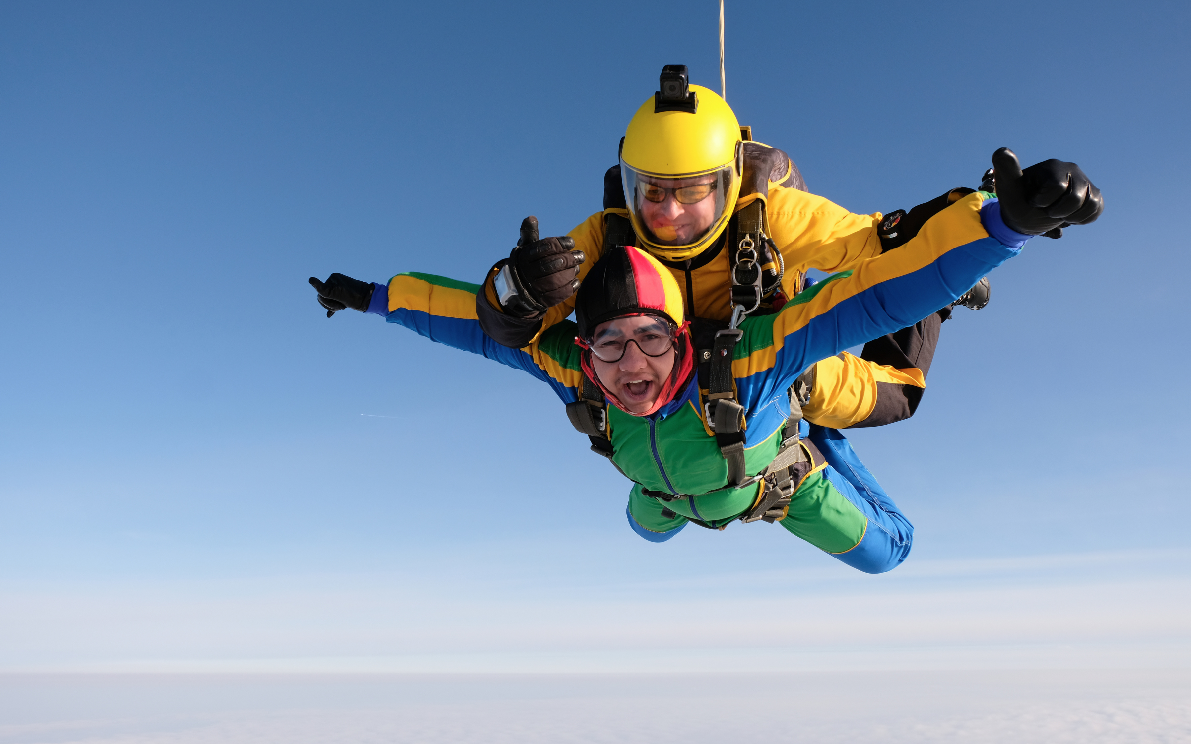 Take on the ultimate thrill-seeker and join our tandem skydive!